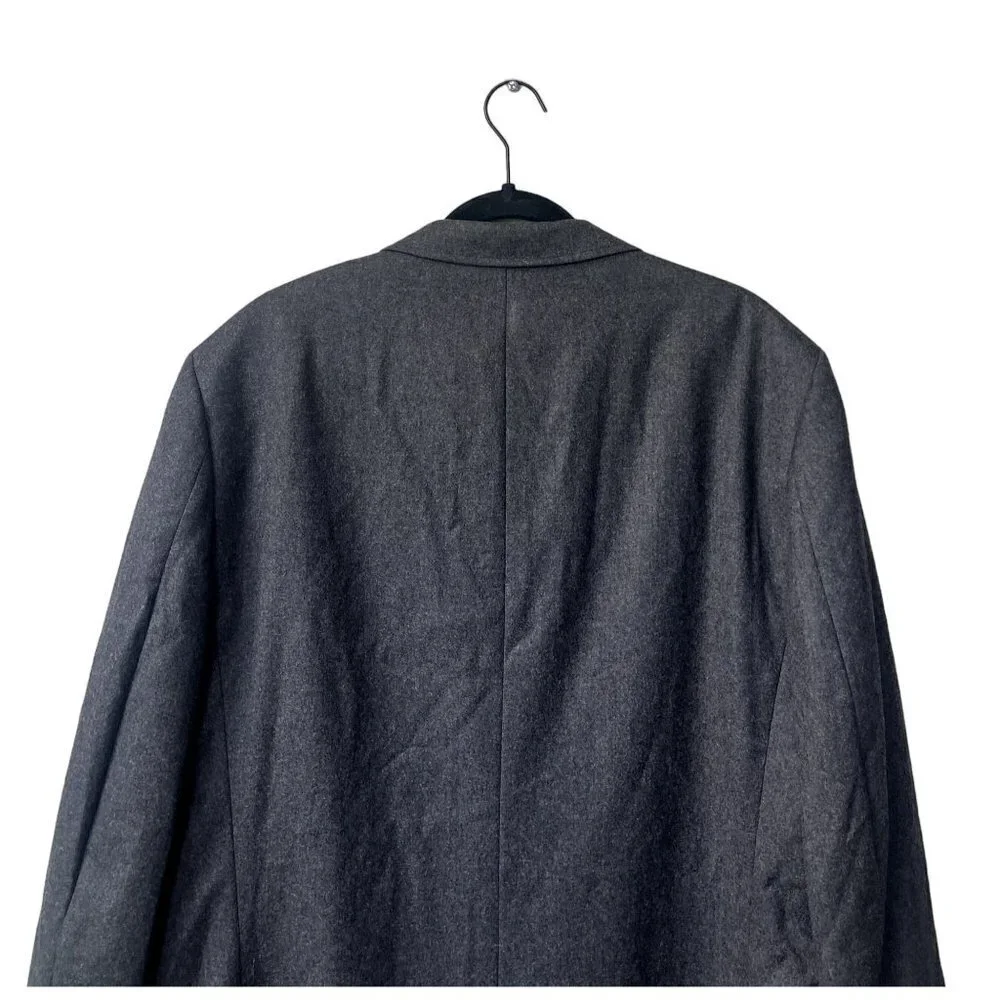 J.Crew Mens Wool Sz42 Grey‎ Three Button Blazer Jacket